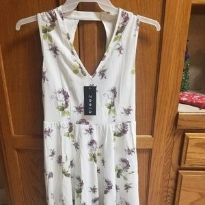 Women's White Floral Dress